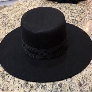 Lack Of Color Black Boater Hat